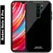 Zybux Redmi Note8 Pro Black Glass and Silicon Mobile Back Cover