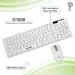 ZEBION G1600 Wireless Keyboard Mouse Combo with Nano Receiver, Slim, Ergonomic chiclet Design-White