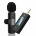 IBS Wireless Clip Mic, Wireless Lavalier Microphones, Clip-on Microphone (Aisizo, for Smartphone, Laptop, Video Recording YouTube Live Stream (K-35 Single Microphone)