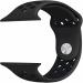 Pockester Soft Silicon Sport Air Hole Band Strap for iWatch Series 7/6/5/4/SE (42/44/45mm) Smart Watch Strap (Black, Black)
