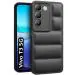 Fashionury Back Case Cover for Vivo T3 5G | Compatible for Vivo T3 5G Back Case Cover | Matte Soft Case | Liquid Silicon Puff Case for Vivo T3 5G with Camera Protection | (Black)