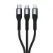 Ziox Knot 602 (Black) 3.4A Braided 3in1 cable