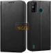 Niger Tecno Spark 6 GO Black Artificial Leather Scratchproof and Shockproof Flip Case Wallet Cover with Holder