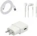 Badger Wall Charger Accessory Combo for Vivo Y81 with Data Transfer & Fast Charging Cable (White)