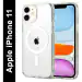 SYOTT Magnetic Clear Case for Apple Iphone 11 | MagSafe Compatible Transparent Shockproof TPU Back Cover | Wireless Charging Support | Scratch & Drop Protection | Transparent