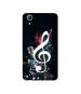 Casotec Music Design Printed Silicon Soft TPU Back Case Cover for Micromax Canvas Selfie Lens Q345