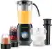 Longway Blend Pro 4 Jars Mixer Grinder & Power Blender with Stainless Steel Blades & ABS Plastic Body | 22000 RPM | 3 Years Warranty (600 W, Black)