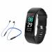 PunnkFunnk D115 Smart Band All Android & iOS Device with PF100 Bluetooth Neckband Combo
