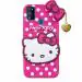 Clickaway Hello Kitty Case for Samsung Galaxy M30S 3D Soft Cute Cover for Girls/Women Silicone Rubber Back Cover With Pendant-Baby Pink/Pink