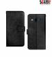 SCARDY SAMSUNG J7 DUO BACK COVER / LEATHER FLIP COVER / BLACK COLOR