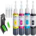ZOKIO Refill Kit Use For HP 805, 803, All HP Cartridge 70ml Each bottle Black + Tri Color Combo Pack Ink Bottle
