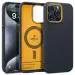 CASEOLOGY by Spigen Nano Pop Mag Back Cover Case Compatible with iPhone 15 Pro Case (TPU and Polycarbonate | Blueberry Navy)
