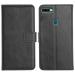 Orosky Oppo A5S Flip Cover Case | Hand Stitched | Shockpooof | Wallet Style Leather Flip Back Cover for Oppo A5S (Black)