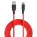 Portronics Silklink 3A Fast Charging USB to Type C Cable for Smartphones, Tablets & Other Type C devices, 480Mbps Data Sync, Unbreakable, Tangle Free, Premium Silicon Cable (Red)
