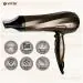 VITEK VT-2298 BN-I Hair Dryer 2400 W Unique Swirl Design, Cool Shot Mode With 6 way Speed & Heat setting Control {Brown/Black}