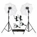Hiffin White Light Stand Umbrella Flash Bracket Halogen Light With 1000W Tube Bag (Set Of 2)