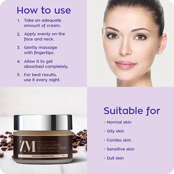 Buy Zayn & Myza Cocoa Coffee Moisturizing Cream 50 gm Online at