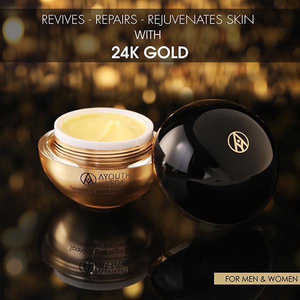 Buy Ayouthveda Sparkling Gold Night Cream 50 gm Online at Best