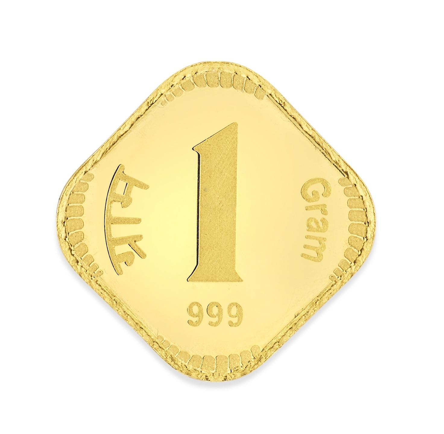 Buy Reliance Jewels 24 KT (999) Square Gold Coin 1G Online at Best