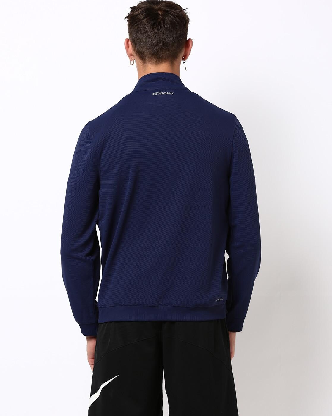 Buy Textured Zip-Front Jacket with Insert Pockets Online at Best