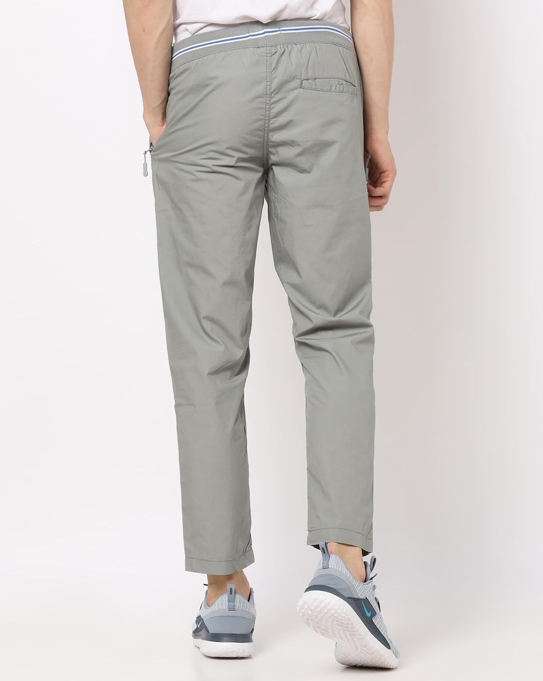 Slim Fit Track Pants with Elasticated Drawstring Waist - JioMart