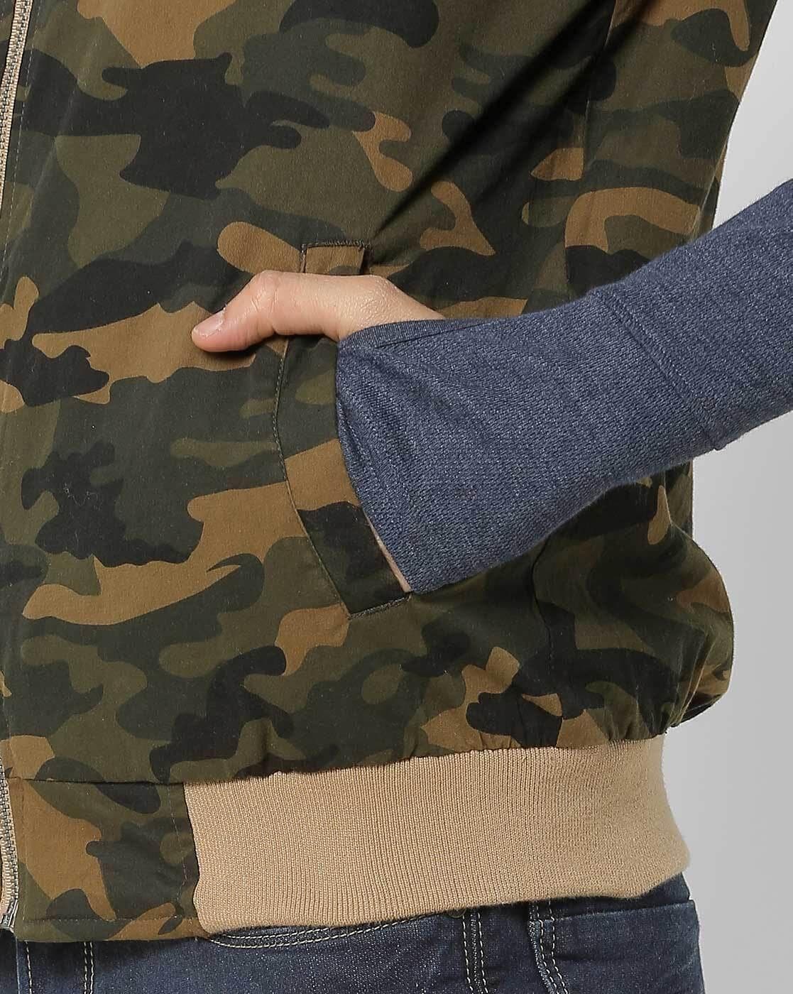 Buy Zip-Front Reversible Jacket with Button-Flap Pockets Online at