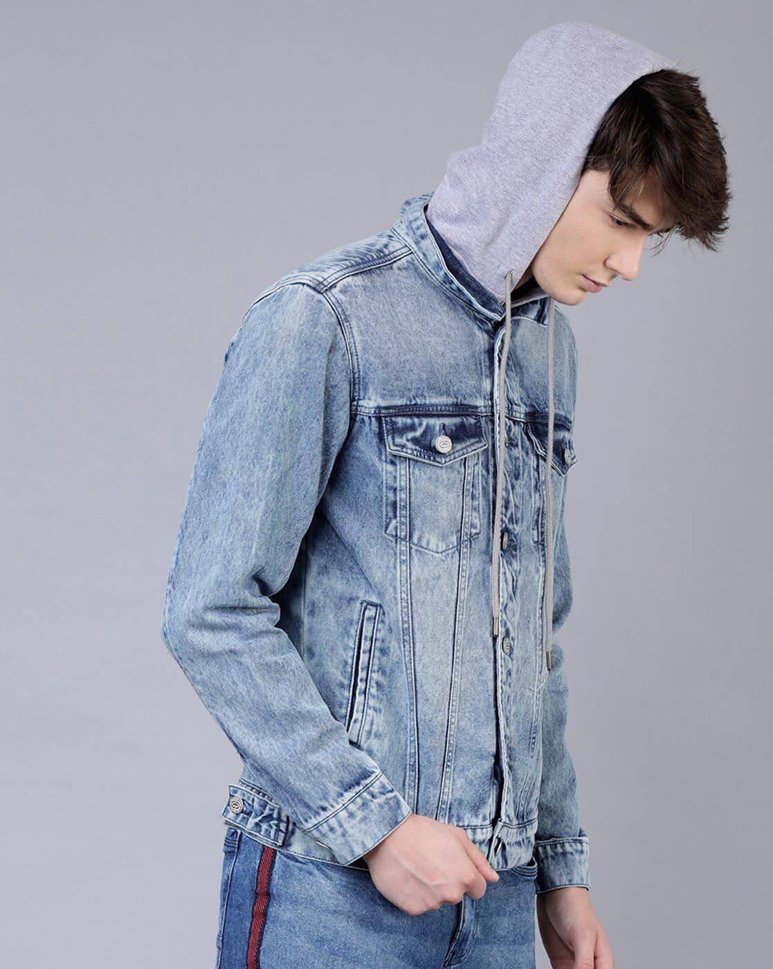 Buy Washed Hooded Trucker Jacket Online at Best Prices in