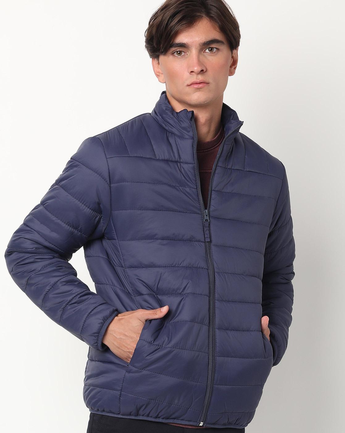 zip front puffer jacket