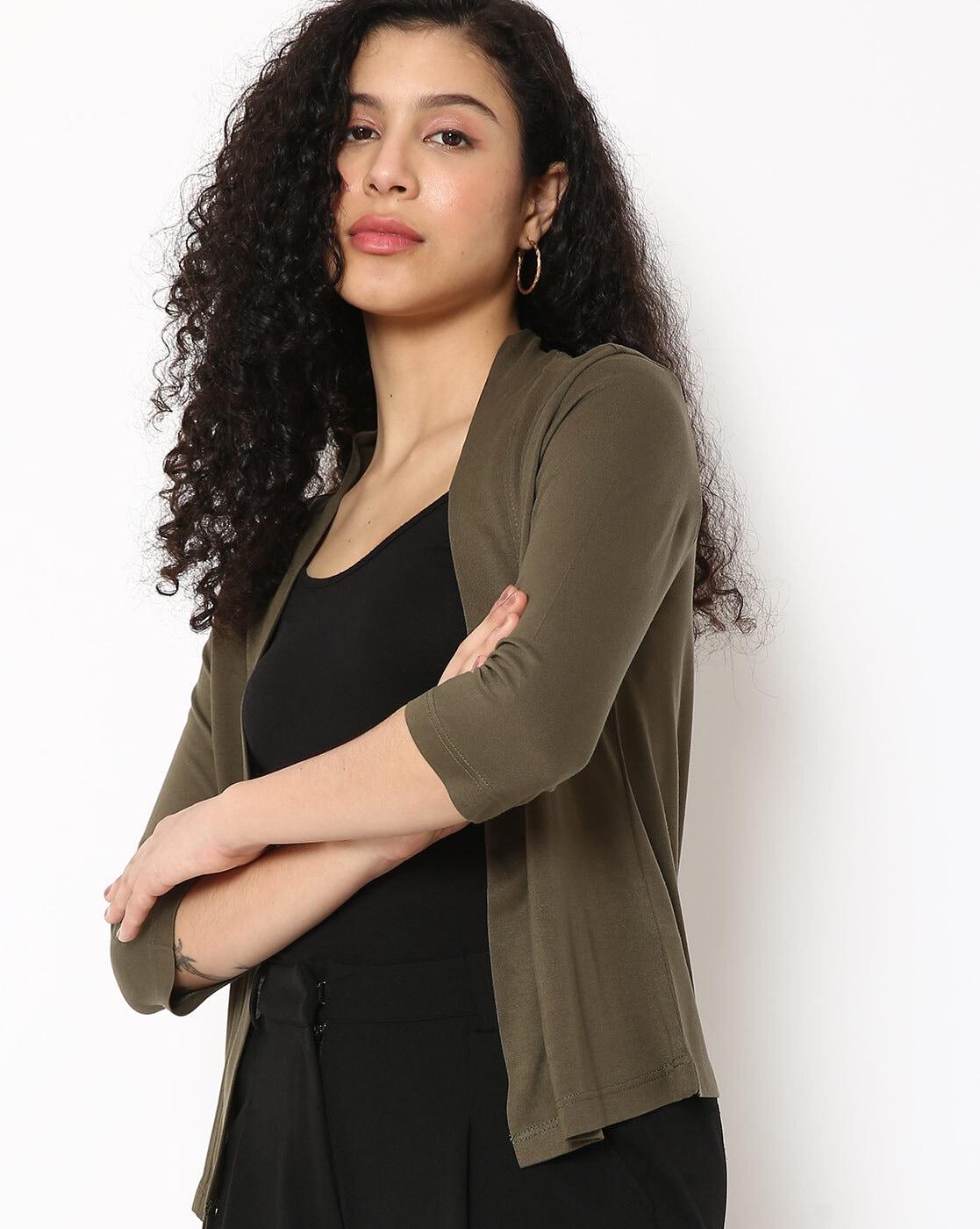 shrug with shawl lapel