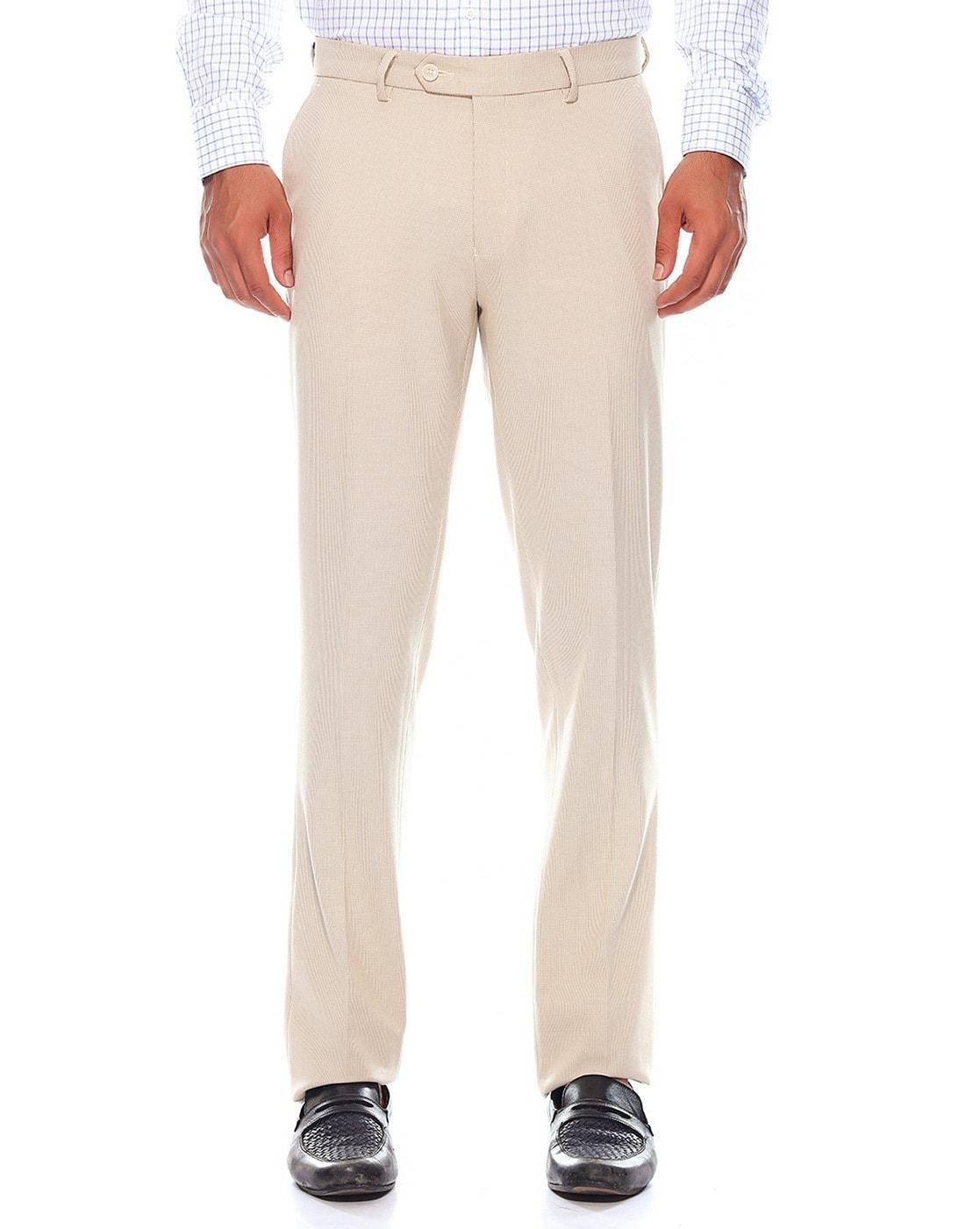 Buy Slim Fit Flat Front Trousers Online at Best Prices in