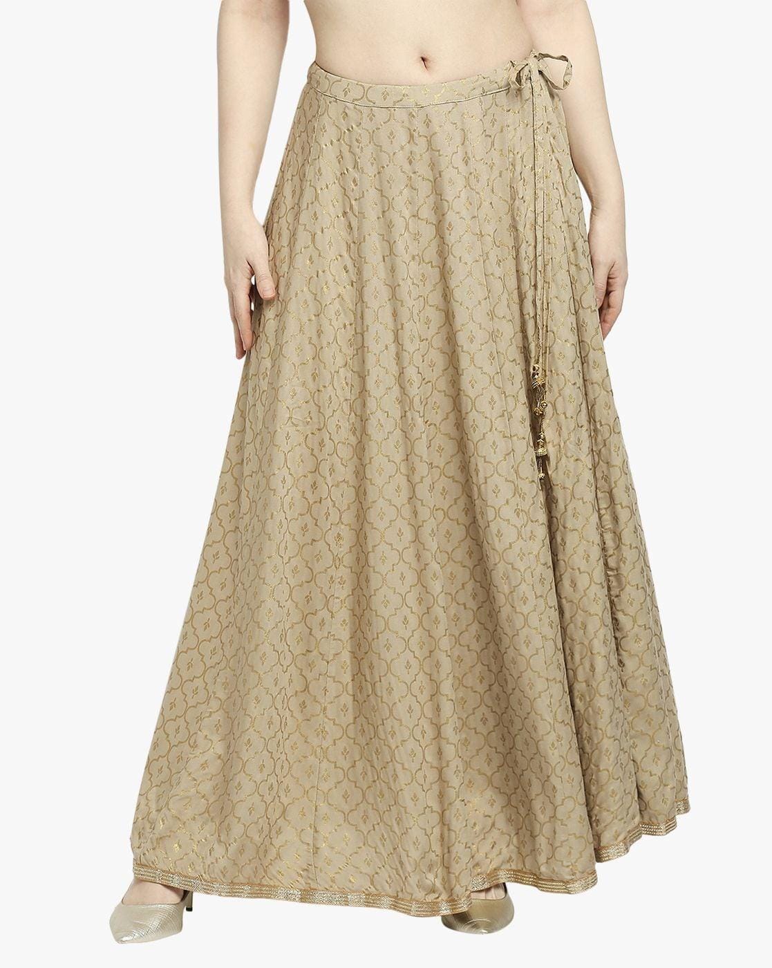 Buy Bhanuni By Jyoti Brown Viscose Sundown Floral Print Skirt Online  Aza  Fashions