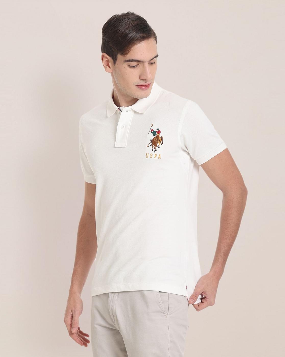 Buy Slim Fit Polo T-Shirt with Embroidered Logo Online at