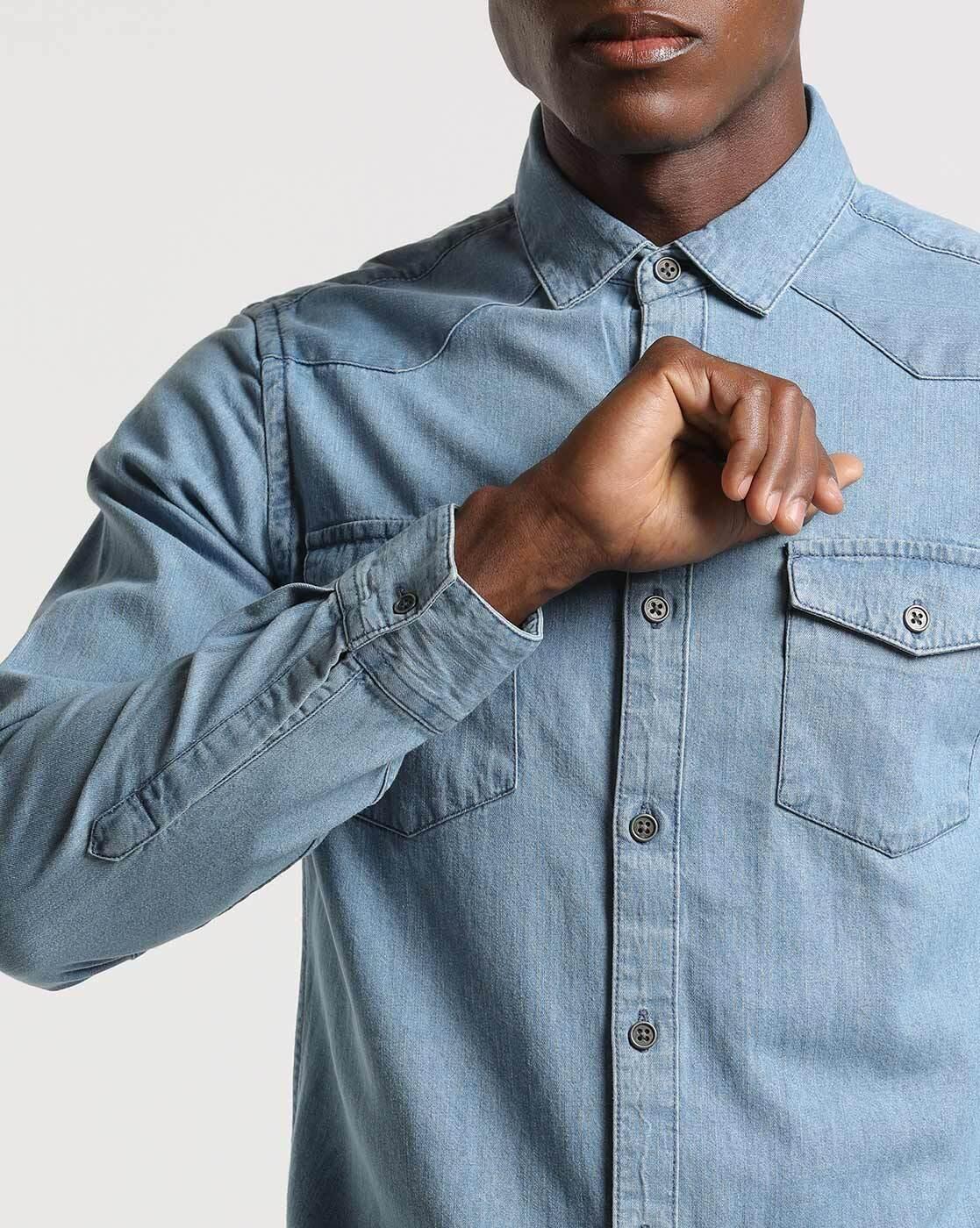 Buy Denim Shirt with Flap Pockets Online at Best Prices in India
