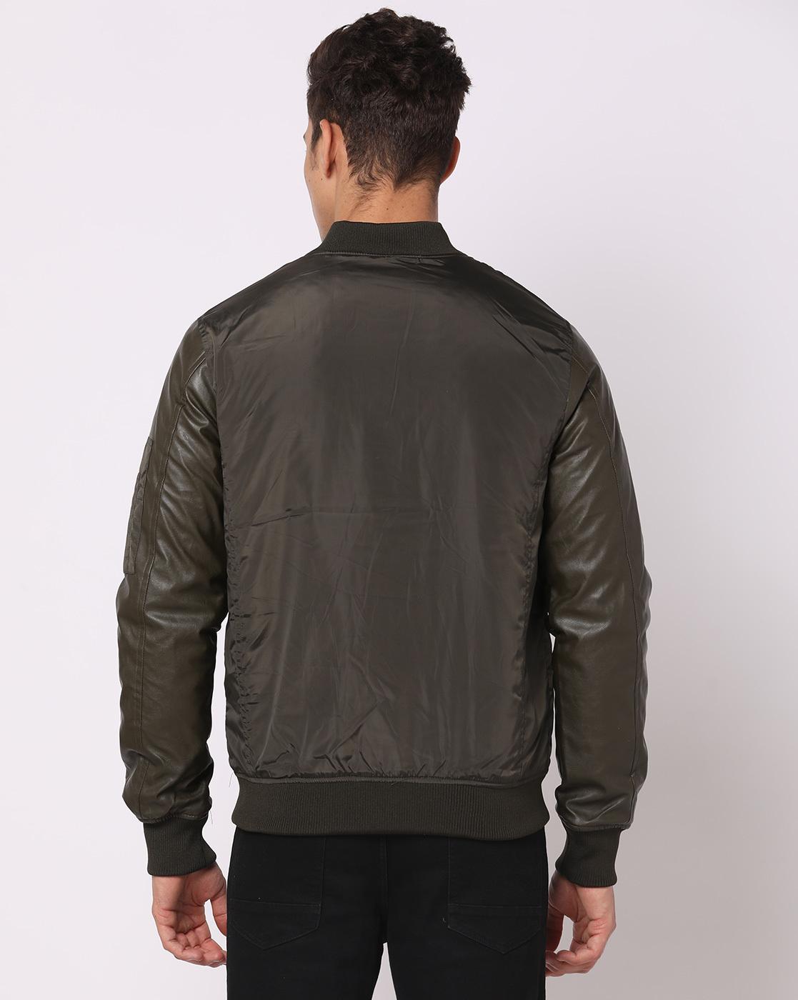 Buy Men Zip-Front Bomber Jacket Online at Best Prices in