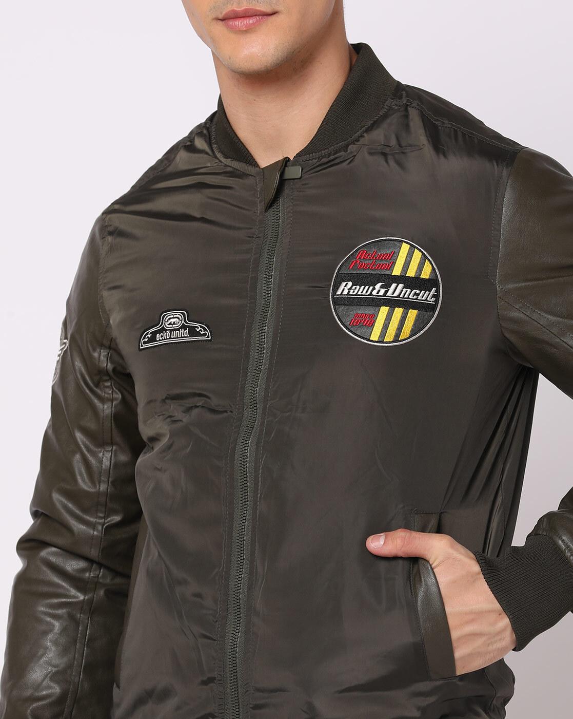Buy Men Zip-Front Bomber Jacket Online at Best Prices in