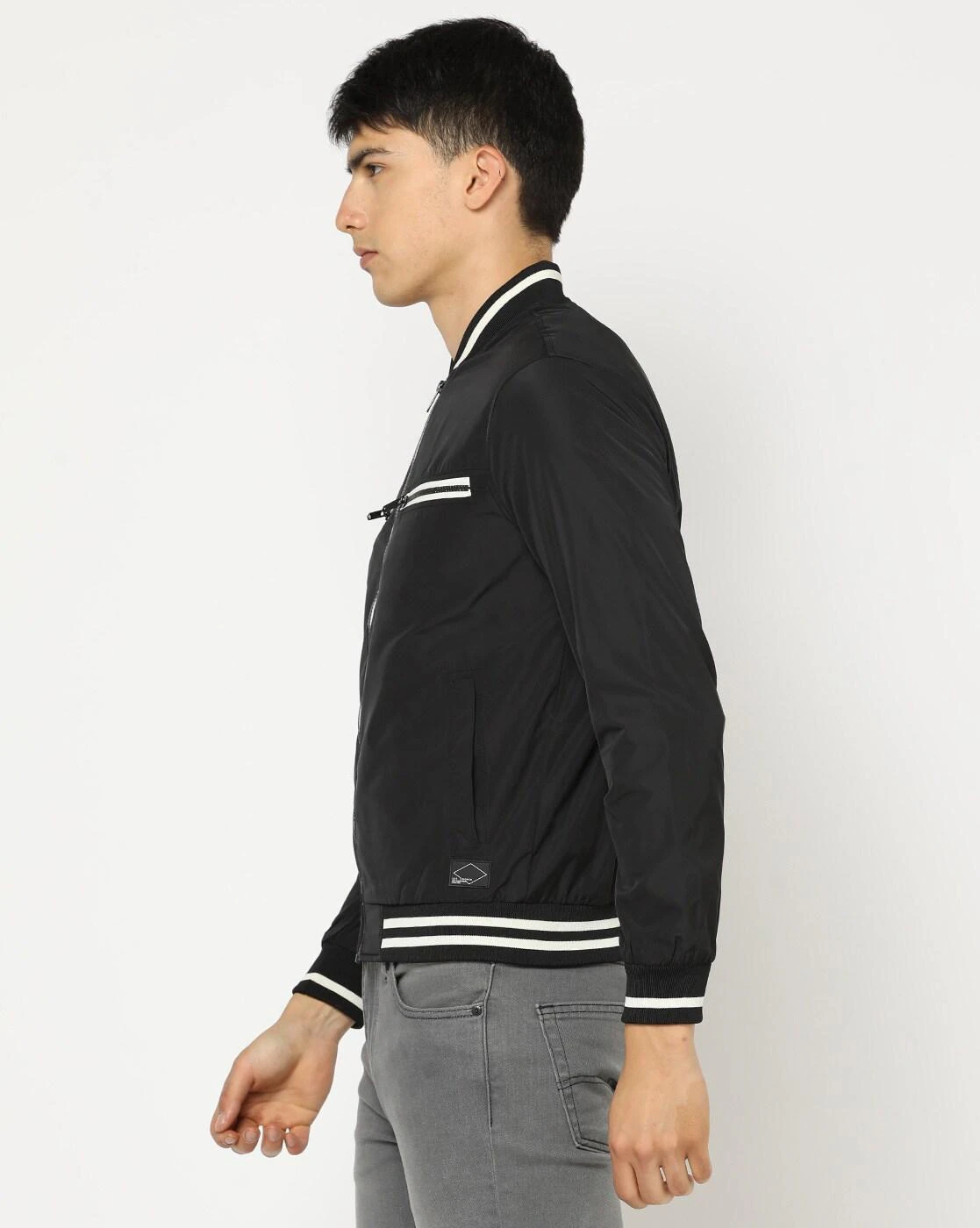 Buy Zip-Front Bomber Jacket Online at Best Prices in India