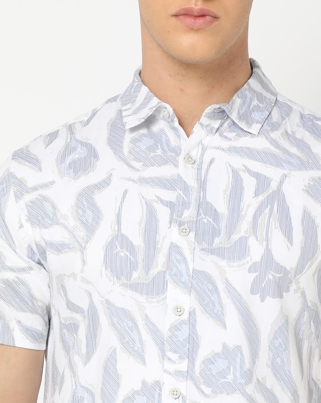 Buy Men Floral Print Slim Fit Shirt Online at Best Prices in India