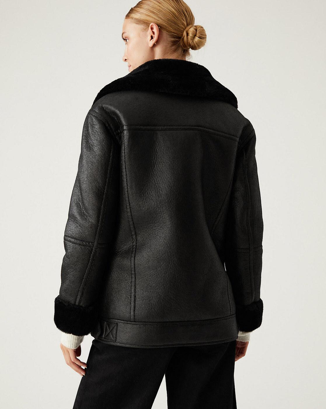 Buy Faux Shearling Aviator Jacket Online at Best Prices in India