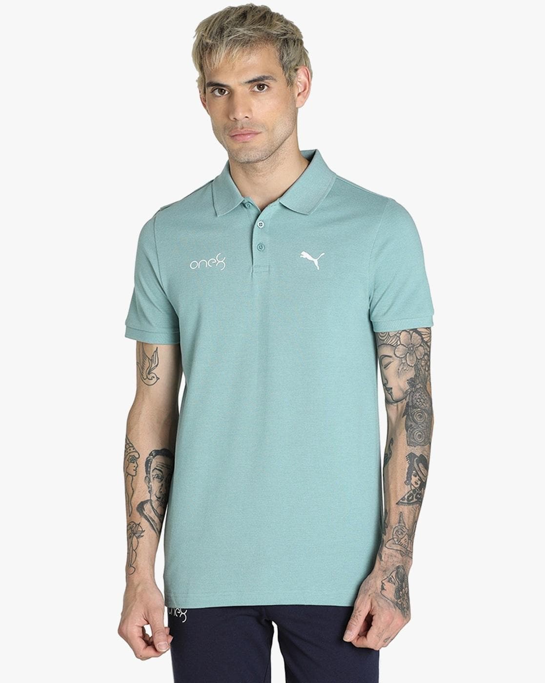 tee。 Buy Men Puma x One8 Heather Slim Fit Polo T-Shirt Online at