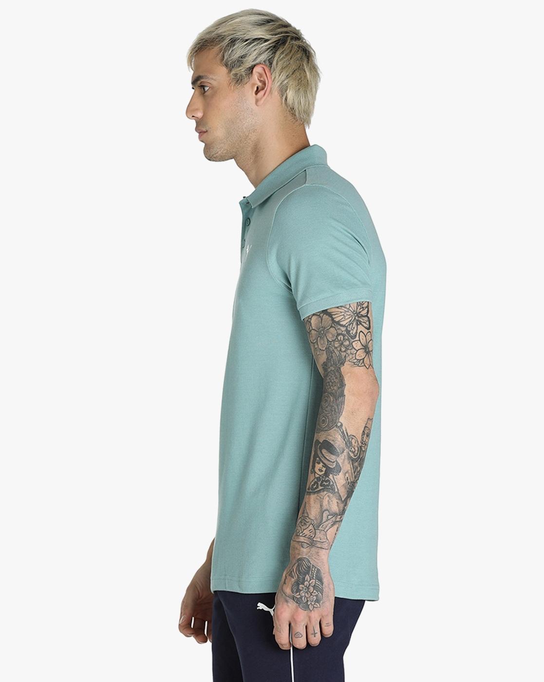 tee。 Buy Men Puma x One8 Heather Slim Fit Polo T-Shirt Online at