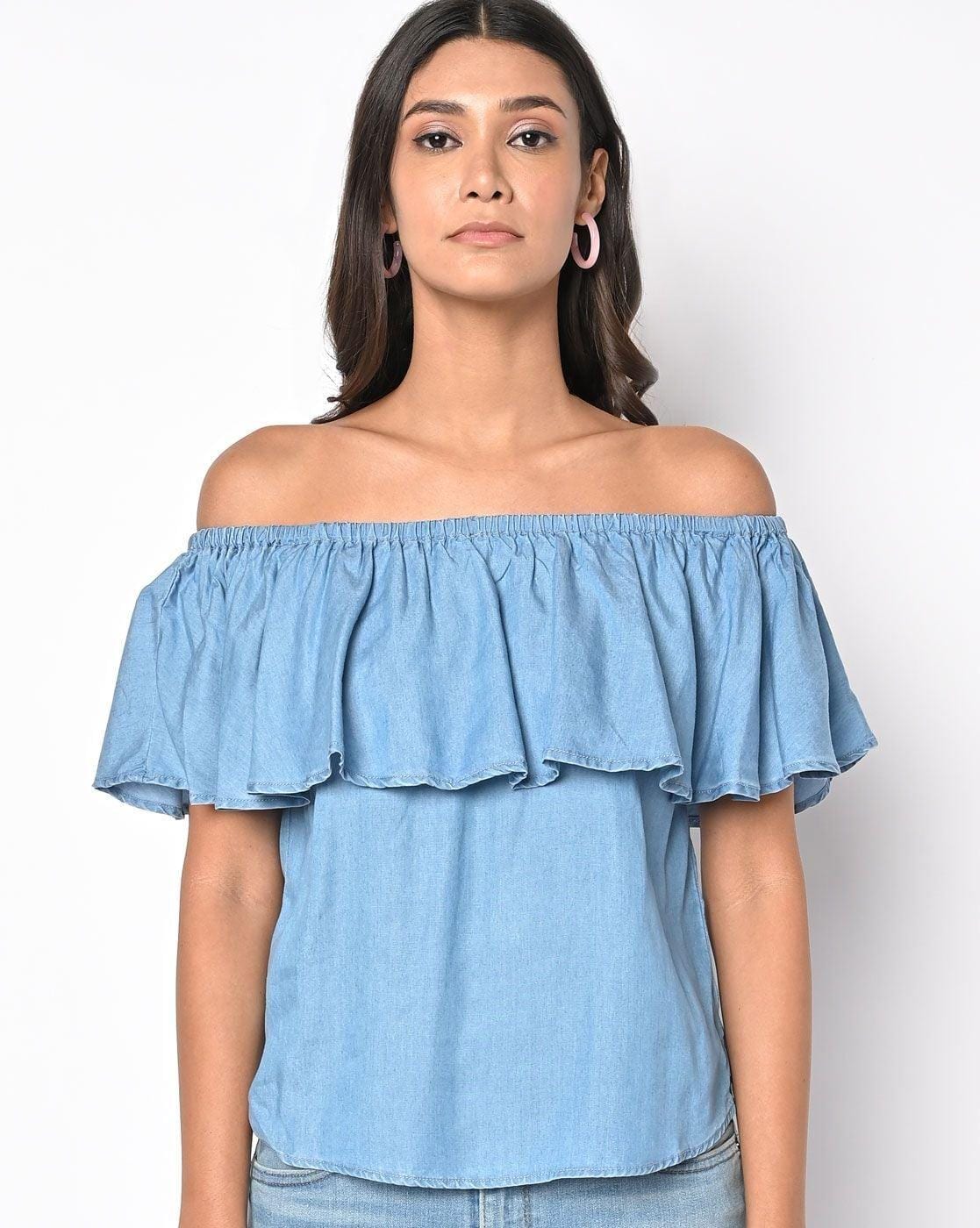 Buy Denim Off-Shoulder Top Online at Best Prices in India - JioMart.