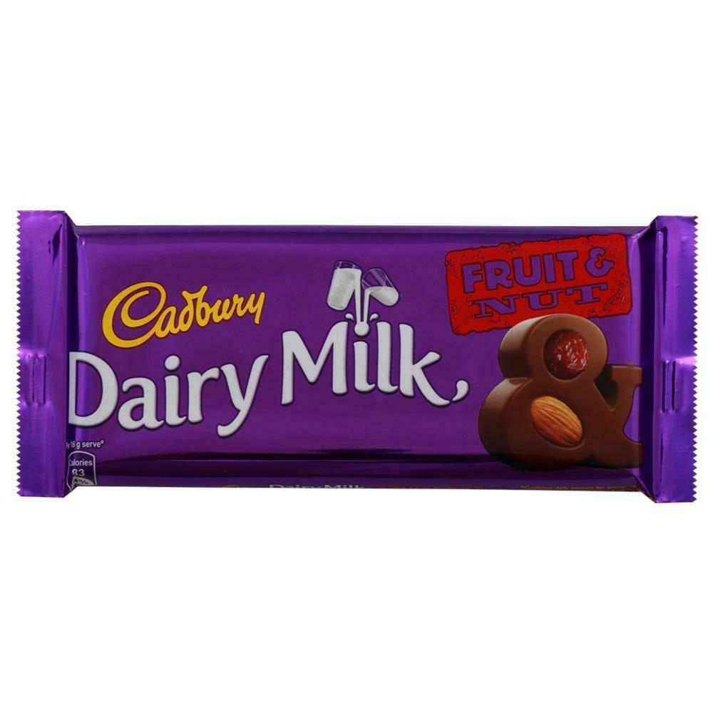 Cadbury Dairy Milk Fruit Nut Chocolate 80 G ubicaciondepersonas.cdmx