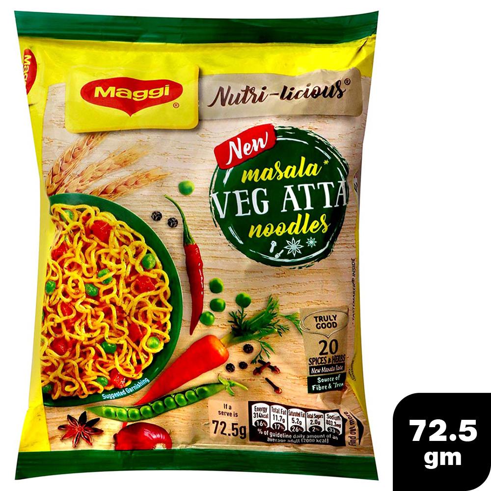Maggi Nutri Licious Masala Instant Veg Atta Noodles 72 5 G Jiomart