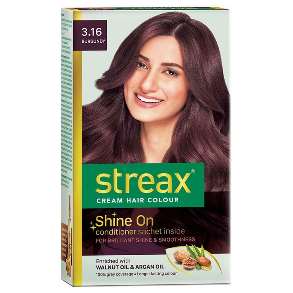 Streax Cream Hair Colour, Burgundy () - JioMart
