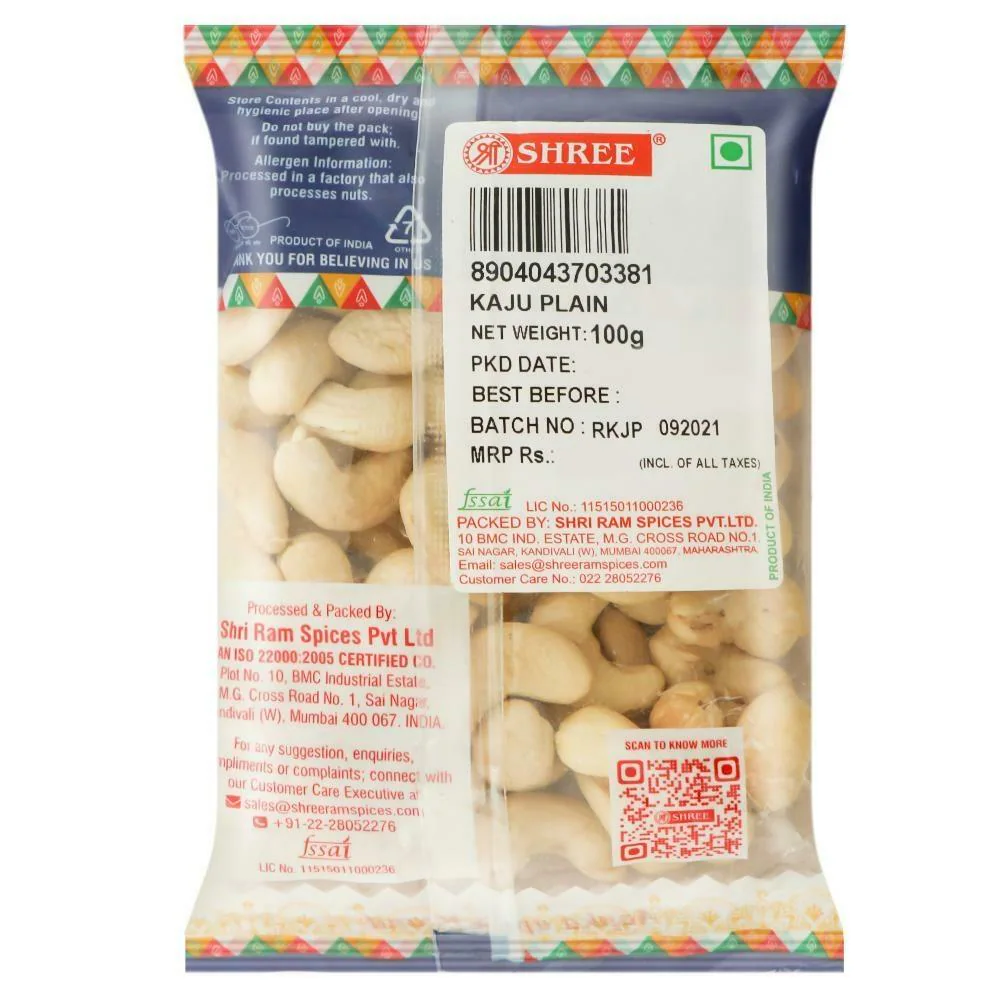 kaju-100 Buy Shree Plain Kaju 100 g Online at Best Prices in India