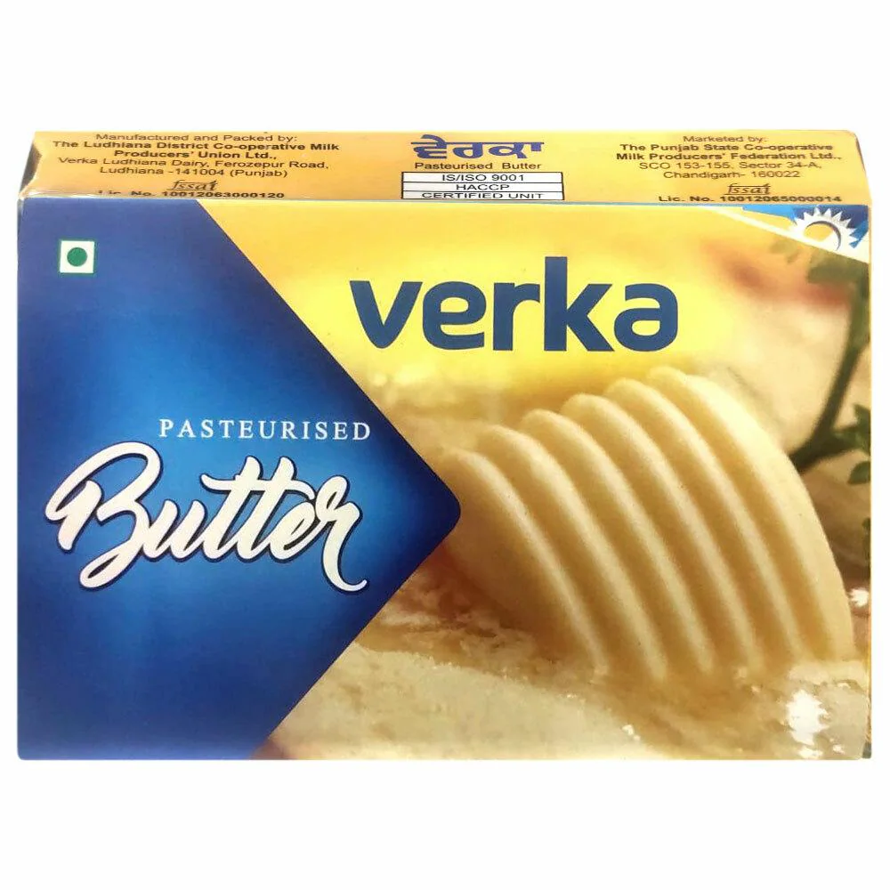 Buy Verka Pasteurised Butter 100 g (Carton) Online at Best Prices