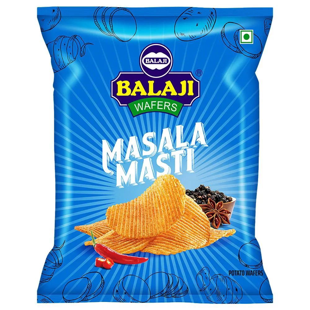 Balaji Masala Masti Potato Wafers 150 g - JioMart