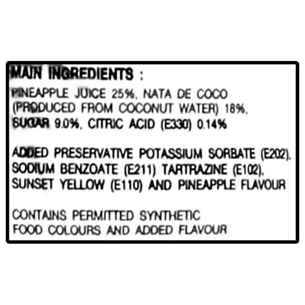 Buy Kokozo Pineapple Juice With Nata De Coco 300 ml Online at Best