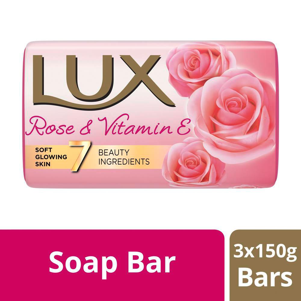 Lux Rose Vitamin E Soft Glowing Skin Soap Bar 150 G Pack Of 3 Jiomart