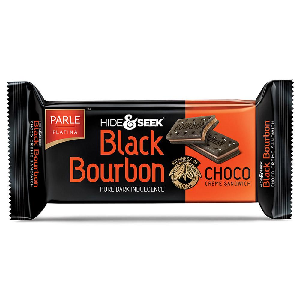 Parle Hide Seek Black Bourbon Chocolate Cream Biscuits 100 G Jiomart